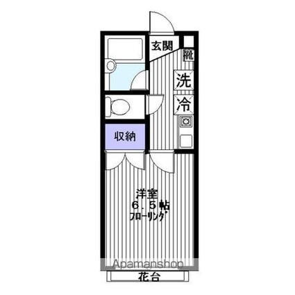 プレミール国立[1K/20.88m2]の間取図