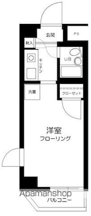 東京都渋谷区本町５丁目[1K/16m2]の間取図