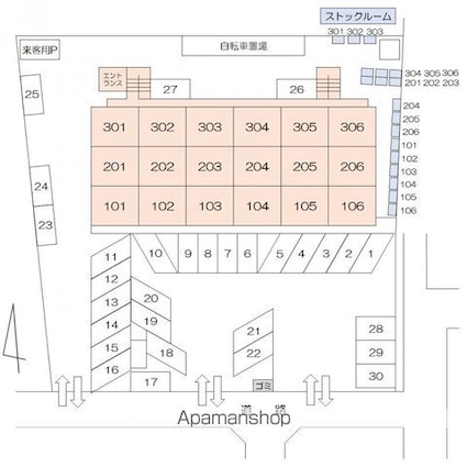 香川県高松市木太町[3LDK/70.06m2]の配置図