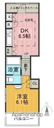 プライオ[1DK/27.56m2]の間取図