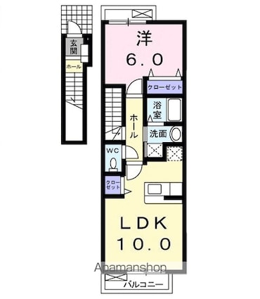 フレンドリー[1LDK/42.37m2]の間取図