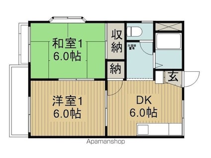 アームス・スズキＡ棟[2DK/40m2]の間取図