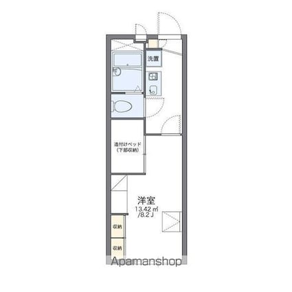 レオパレスシーマンニア[1K/22.35m2]の間取図