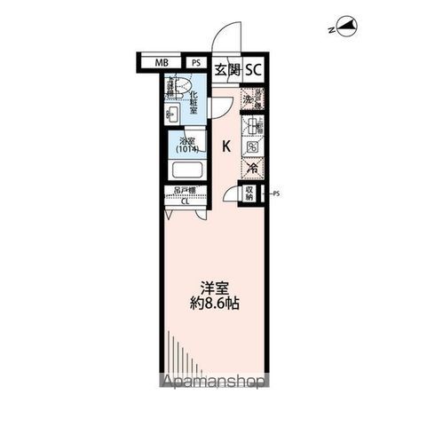 【中野区上高田のマンションの間取り】