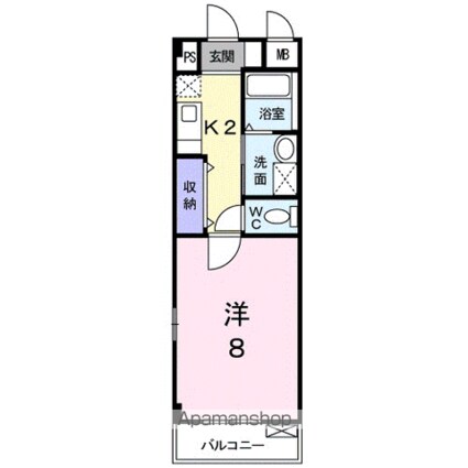 フォレスト[1K/27m2]の間取図