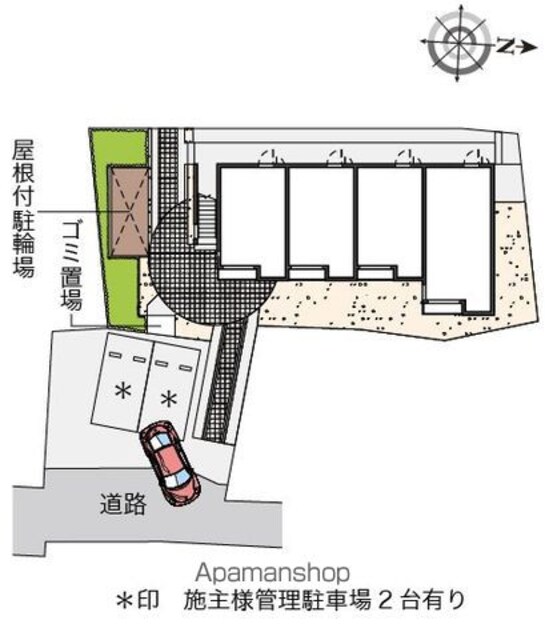 ミランダクレアージュ[1K/20.62m2]の配置図