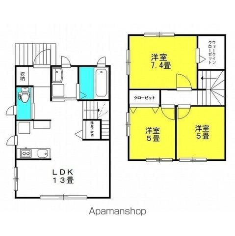 ＫＡＭＵＲＡテラスハウス B-Ⅱ｜茨城県神栖市賀(賃貸テラスハウス3LDK・--・73.80㎡)の写真 その2