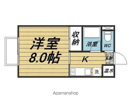 シャトリオン大原Ａ[1K/23.18m2]の間取図