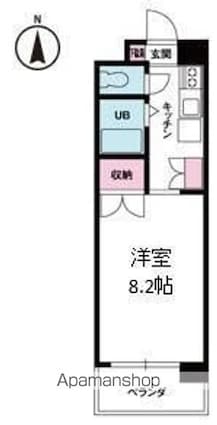 ジョイフル第２朝生田[1DK/24.94m2]の間取図