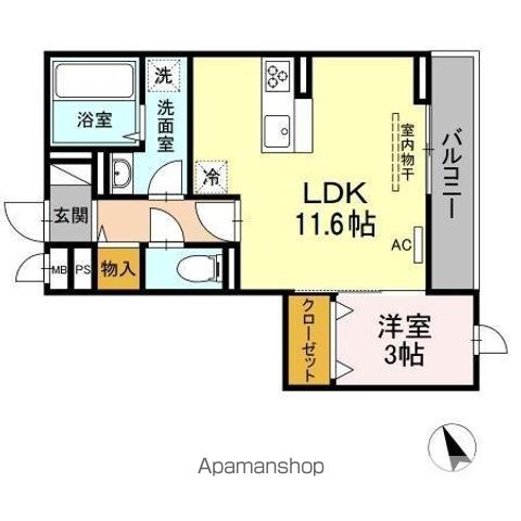 メテオール毛利町の間取り
