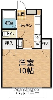 長野県松本市大字島立[1K/29.7m2]の間取図
