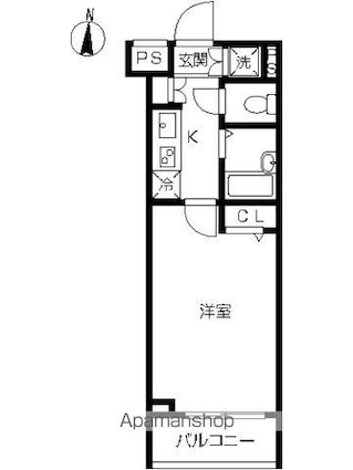 スカイコート練馬平和台[1K/21.84m2]の間取図