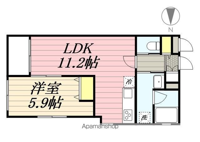 ａＬＡＴＯ祐天寺[1LDK/40.2m2]の間取図