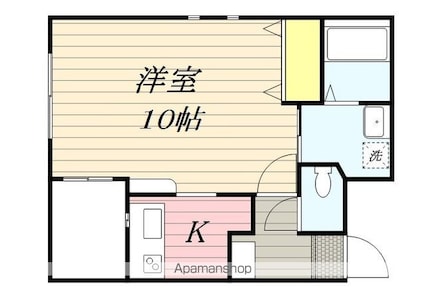 ピュアドルフ[1K/32.38m2]の間取図