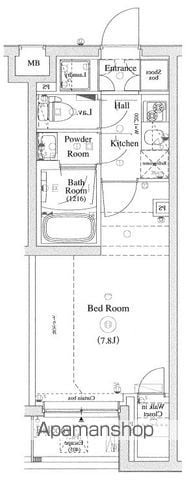 ＤＩＰＳ上北沢　ＮＯＲＴＨ　ＶＩＬＬＡ 404 ｜ 東京都杉並区上高井戸３丁目1-24（賃貸マンション1K・4階・25.05㎡） その2