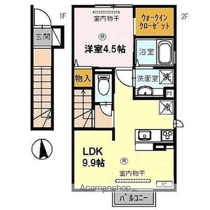 ｐｒｅｌｕｄｅ（プレリュード）[1LDK/42.39m2]の間取図