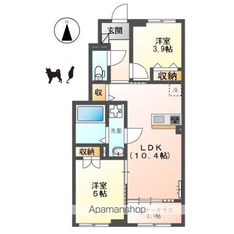 東大阪市上四条町アパート工事の間取り写真