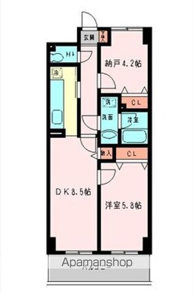 セレッソウスイ[2DK/48.65m2]の間取図