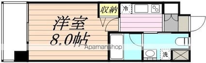 ＴＨＥ　ＢＬＩＳＳＦＵＬ　ＦＯＲＴ仙台駅東[1K/24.91m2]の間取図