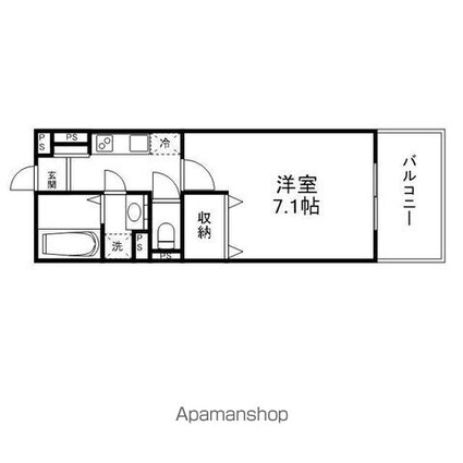 滋賀県草津市追分５丁目[1K/26.71m2]の間取図