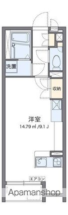 レオネクストカーサフェリーチェ[1R/26.5m2]の間取図