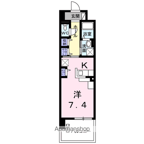 【岐阜市城東通のマンションの間取り】