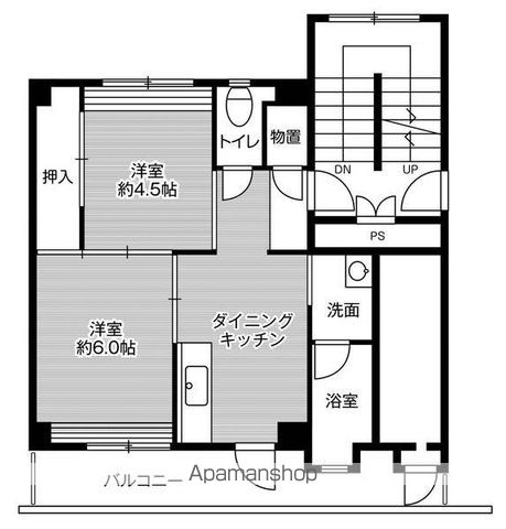 ビレッジハウス馬場1号棟の間取り写真