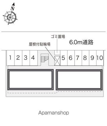 レオパレス悠友[1K/19.87m2]の配置図