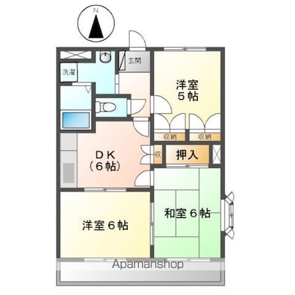 マーキュリーⅤ[3DK/51.66m2]の間取図