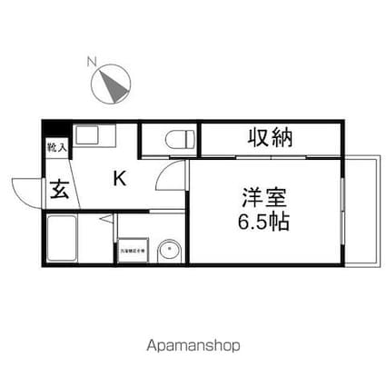 Ｙ’ｓコート[1K/28m2]の間取図