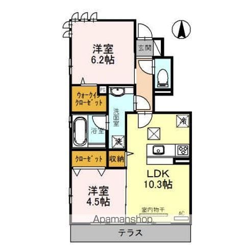 ドムール嵯峨B棟の間取り写真