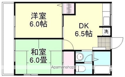 ワルツⅠ[2DK/40.91m2]の間取図