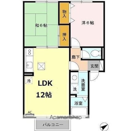 リアルコンフォート[2LDK/53.45m2]の間取図