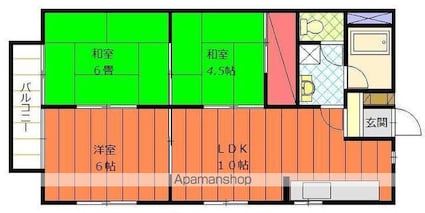 たかおマンション[3LDK/52.97m2]の間取図