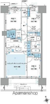 パークホームズ杉並上荻[3LDK/68.29m2]の間取図
