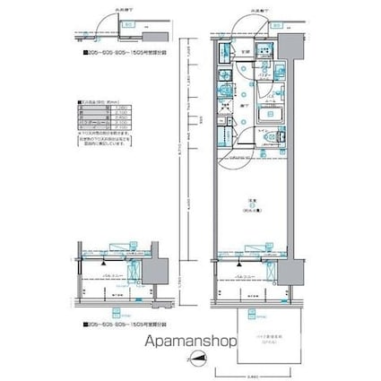 セントラルプレイス新宿御苑前[1K/25.69m2]の間取図