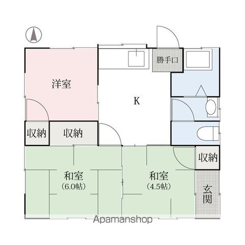 東武伊勢崎・大師線 東武和泉駅 徒歩9分 1階建 築39年の間取り写真