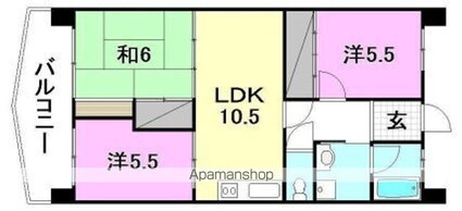 セントヒルズ山越[3LDK/63.6m2]の間取図
