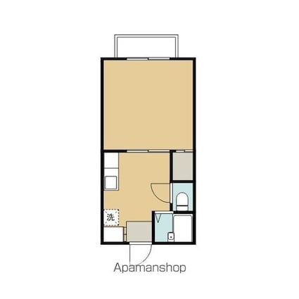 高島アパート[1K/24.06m2]の間取図