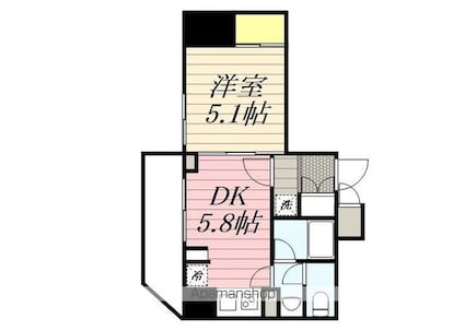 ＨＦ両国レジデンスＥＡＳＴ[1DK/28.29m2]の間取図