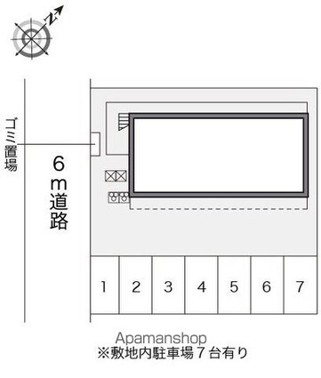 レオパレスアプリコット[1K/19.87m2]の配置図