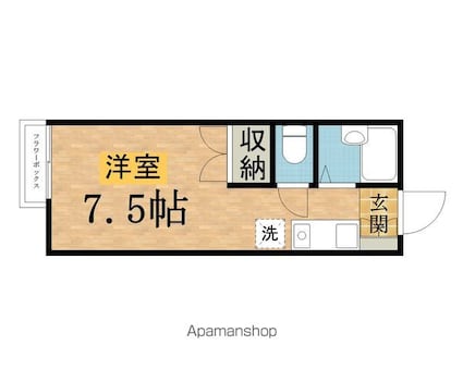 レジオン藤[1R/20.03m2]の間取図
