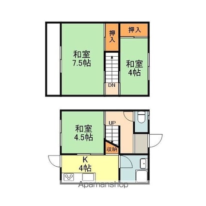 広島県福山市神辺町字平野[3K/49.83m2]の間取図