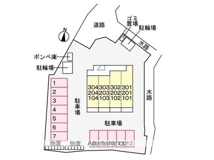 アガパンサス　Ⅱ[1K/27.02m2]の配置図
