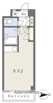 ビッグバン和光Ⅱ[1R/21.6m2]の間取図