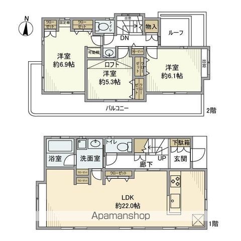 【大和田新田戸建の間取り】