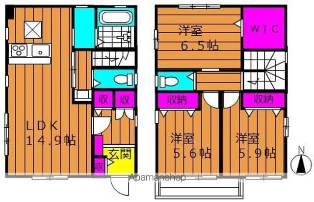 宇野線 備前西市駅 徒歩24分 2階建 築10年の間取り写真