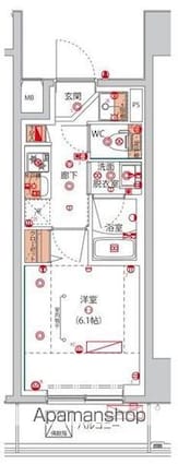 （仮称）高島平ＴＨＥ　ＧＡＲＤＥＮレジデンス[1K/21.6m2]の間取図