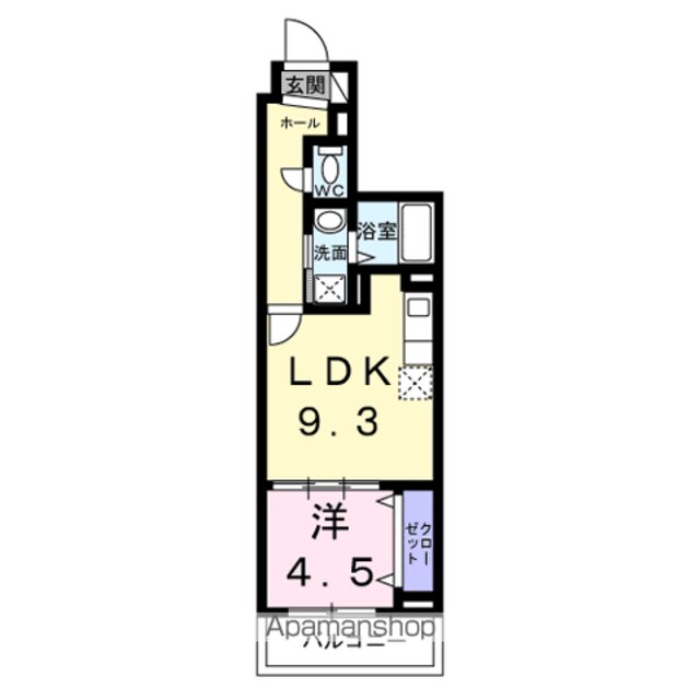 メゾン　アイティー　キング[1LDK/38.09m2]の間取図