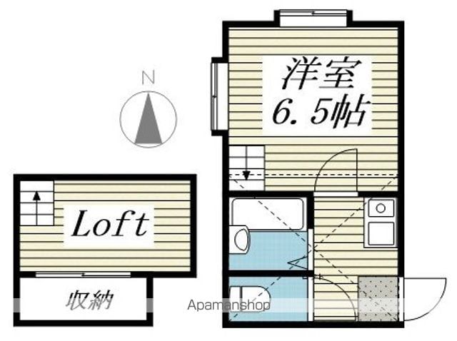 東京都板橋区仲宿[1K/16.45m2]の間取図